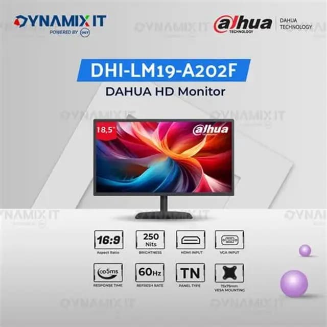 MONITOR 19" HD - LM19-A202F - 60HZ - ( HDMI / VGA ) - DAHUA