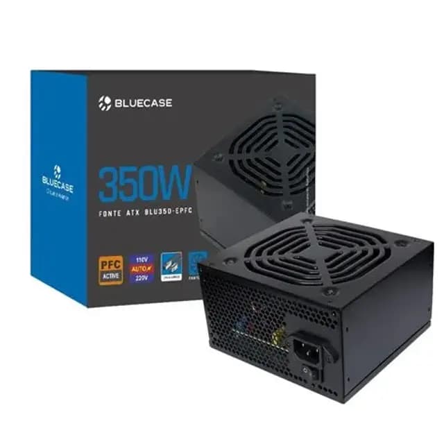 FONTE ATX 350W C/PFC - FULLRANGE - AUTOMATICA - BLUECASE (NEW)