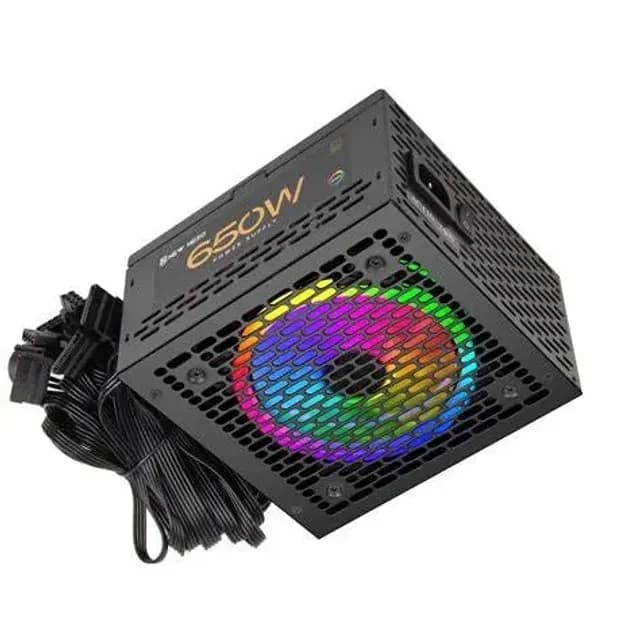 FONTE ATX GAMER TESLA AUTOMATICA 650W RGB - 80 PLUS BRONZE - NEW HERO