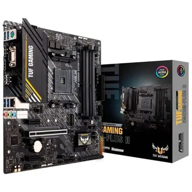 PLACA MAE TUF GAMING A520M PLUS II AM4 (4 SLOTS DE MEMORIA) C/ DISSIPADOR - ASUS