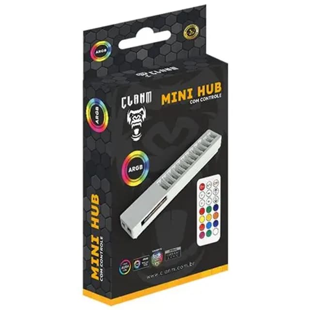 CONTROLADORA 6 PINOS + CONEXAO PLACA-MAE - AURA RGB - CLANM