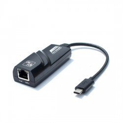 Adaptador de Rede Nova Voo, USB Tipo-C p/ RJ45 Lan Ethernet Gigabit