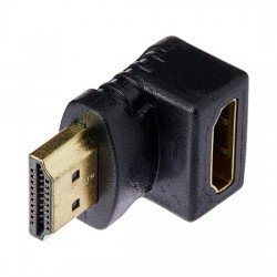 Adaptador HDMI Macho para HDMI Fêmea Dex 90 Graus Em “L”
