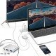 Adaptador Tipo C Multiporta Com USB HDMI e USB-C Adaptador Tipo C Multiporta Com USB HDMI e USB-C