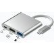 Adaptador Tipo C Multiporta Com USB HDMI e USB-C Adaptador Tipo C Multiporta Com USB HDMI e USB-C