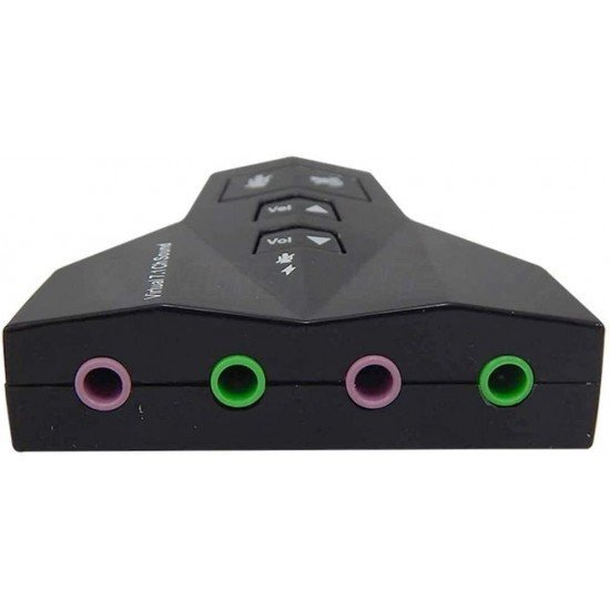 Adaptador USB Para 7.1 Duplo Microfone/ Headset, Knup – HB-T65 Adaptador USB Para 7.1 Duplo Microfone/ Headset, Knup – HB-T65
