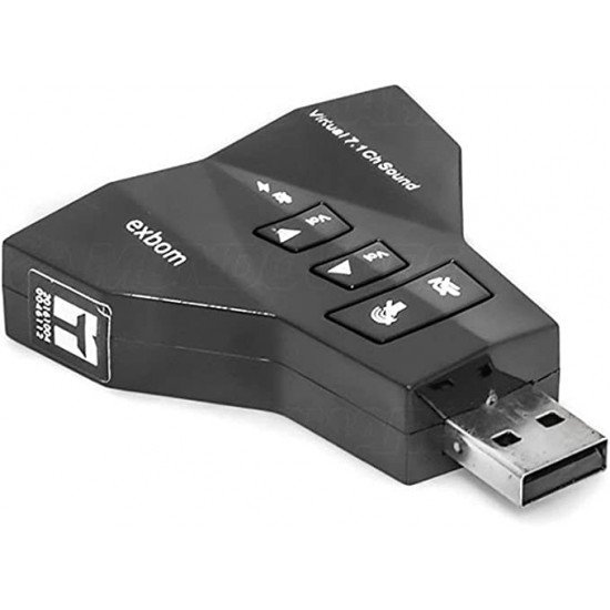 Adaptador USB Para 7.1 Duplo Microfone/ Headset, Knup – HB-T65 Adaptador USB Para 7.1 Duplo Microfone/ Headset, Knup – HB-T65