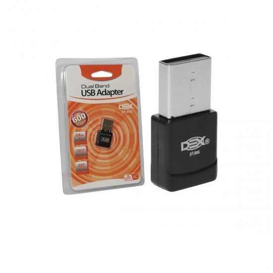 Adaptador USB Wireless, Dex, Dual Band 600 Mbps, 2.4G/5G Adaptador USB Wireless, Dex, Dual Band 600 Mbps, 2.4G/5G