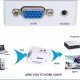 Adaptador VGA para HDMI MINI Full HD Com Áudio Desbloqueado - KT-5422 Adaptador VGA para HDMI MINI Full HD Com Áudio Desbloqueado - KT-5422