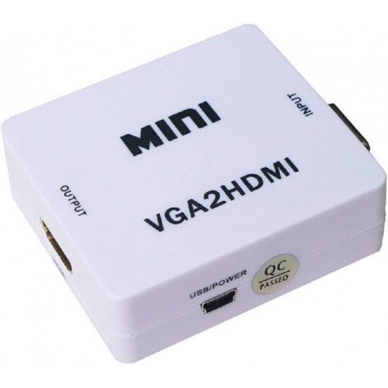 Adaptador VGA para HDMI MINI Full HD Com Áudio Desbloqueado - KT-5422 Adaptador VGA para HDMI MINI Full HD Com Áudio Desbloqueado - KT-5422