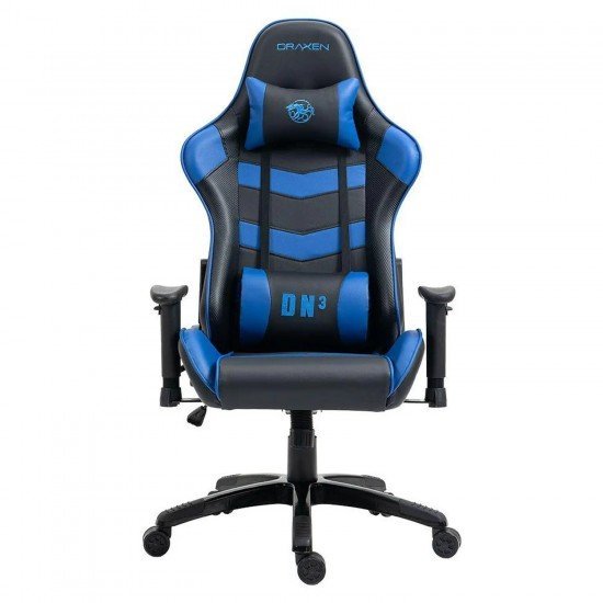 Cadeira Gamer Draxen Ergonômica Giratória Azul e Preta - DN3 Cadeira Gamer Draxen Ergonômica Giratória Azul e Preta - DN3