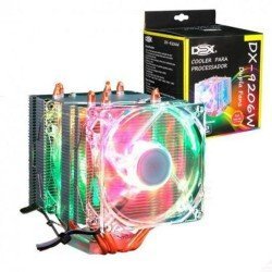 Air Cooler CPU Universal DEX, Processador Intel / Amd, Fan Duplo, ARGB – DX-9206W Air Cooler CPU Universal DEX, Processador Intel / Amd, Fan Duplo, ARGB – DX-9206W