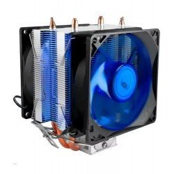 Air Cooler CPU Universal DEX, Processador Intel / Amd, Fan Duplo LGA1150, Am3, FM, Azul – DX-9100D Air Cooler CPU Universal DEX, Processador Intel / Amd, Fan Duplo LGA1150, Am3, FM, Azul – DX-9100D