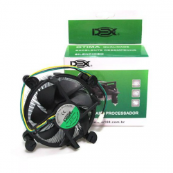 Cooler CPU Processador Intel Dex, DX-1155/1156, Preto