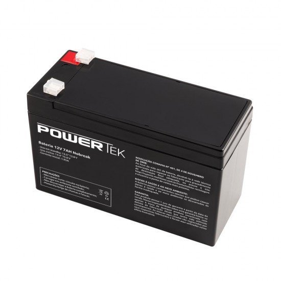 Bateria Powertek 12V 7Ah para Nobreak, Preto - EN013 Bateria Powertek 12V 7Ah para Nobreak, Preto - EN013
