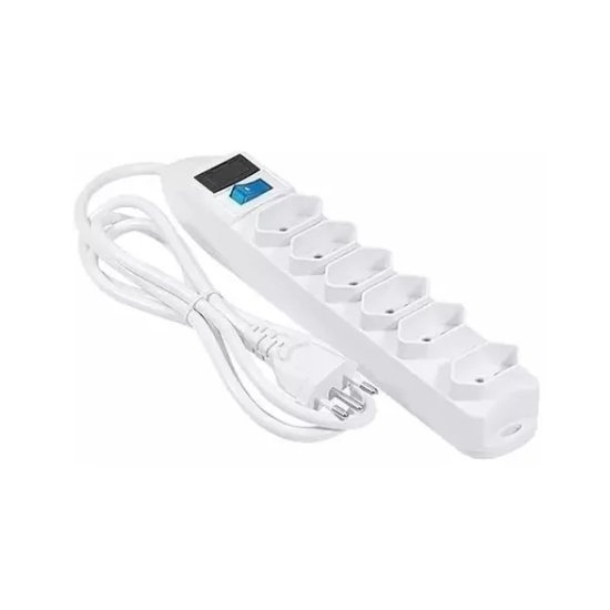 Filtro Extensão 6 Tomadas Elétricas Lidermix S7606-3m Bivolt Filtro Extensão 6 Tomadas Elétricas Lidermix S7606-3m Bivolt