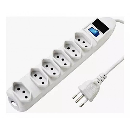 Filtro Extensão 6 Tomadas Elétricas Lidermix S7606-3m Bivolt Filtro Extensão 6 Tomadas Elétricas Lidermix S7606-3m Bivolt