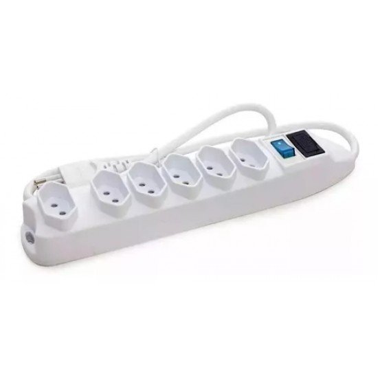 Filtro Extensão 6 Tomadas Elétricas Lidermix S7606-3m Bivolt Filtro Extensão 6 Tomadas Elétricas Lidermix S7606-3m Bivolt