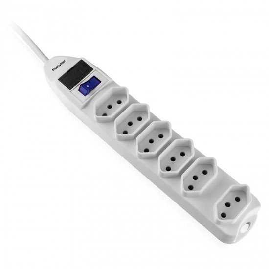 Filtro Extensão 6 Tomadas Multilaser WI222 Bivolt Filtro Extensão 6 Tomadas Multilaser WI222 Bivolt