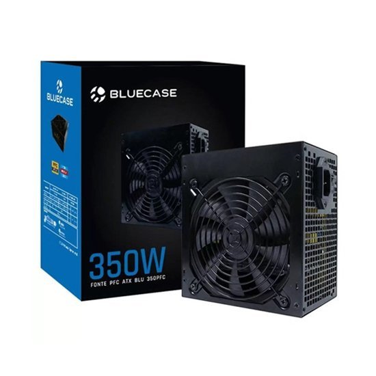 Fonte de Alimentação para PC, Bluecase ATX BLU 350, PFC Ativo, 350W Bivolt 115V/230V Fonte de Alimentação para PC, Bluecase ATX BLU 350, PFC Ativo, 350W Bivolt 115V/230V