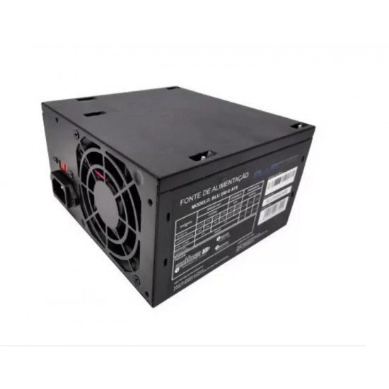 Fonte de Alimentação para PC, Bluecase ATX BLU 350, PFC Ativo, 350W Bivolt 115V/230V Fonte de Alimentação para PC, Bluecase ATX BLU 350, PFC Ativo, 350W Bivolt 115V/230V