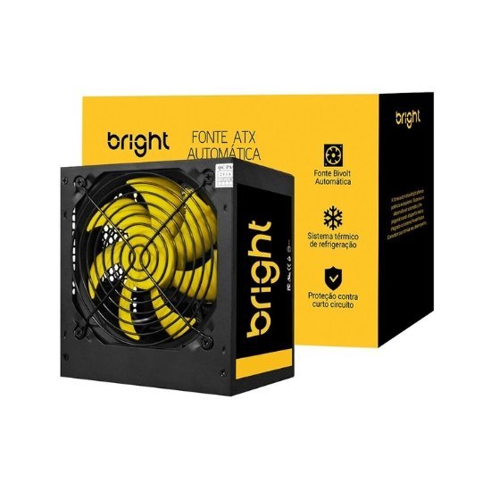 FONTE ATX AUTOMATICA 650W - BRIGHT FONTE ATX AUTOMATICA 650W - BRIGHT