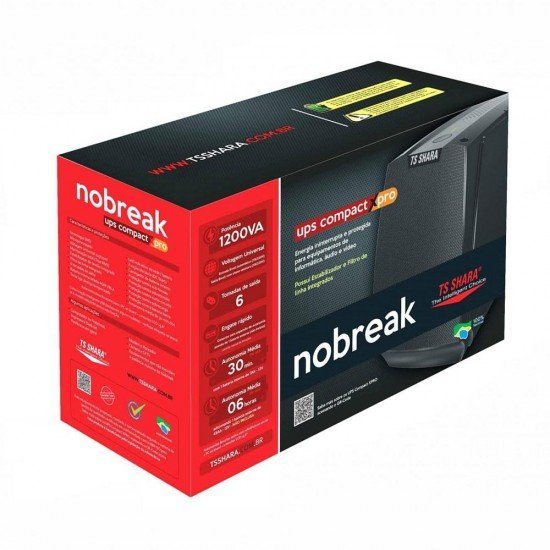NOBREAK TS-SHARA UPS COMPACT XPRO 1200VA 1BS/1BA - BIVOLT/115V OU 220V 6T NOBREAK TS-SHARA UPS COMPACT XPRO 1200VA 1BS/1BA - BIVOLT/115V OU 220V 6T