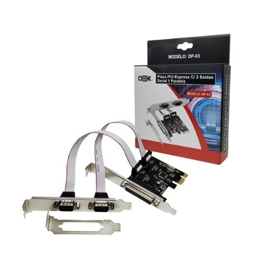 PLACA PCI-E 2 SERIAL E 1 PARALELO - DEX - REF. DP-03 PLACA PCI-E 2 SERIAL E 1 PARALELO - DEX - REF. DP-03