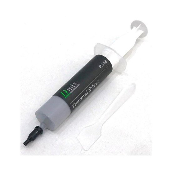 Pasta Térmica Thermal Silver Seringa, Processador Note e PC, com Pazinha, Prata, 30g - PS-08 Pasta Térmica Thermal Silver Seringa, Processador Note e PC, com Pazinha, Prata, 30g - PS-08