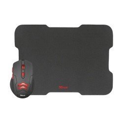 MOUSE GAMING TRUST ZIVA 3000DPI C/ MOUSEPAD PRETO