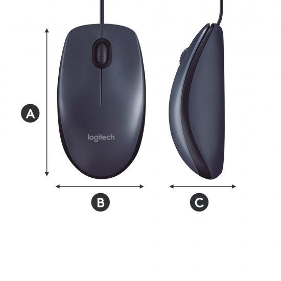 MOUSE LOGITECH COM FIO - M90 PRETO MOUSE LOGITECH COM FIO - M90 PRETO