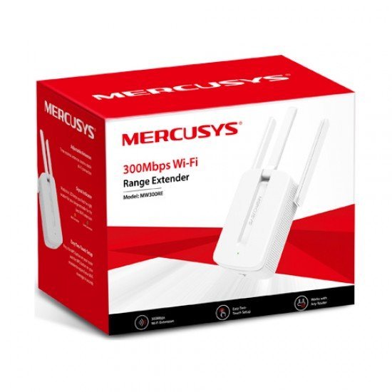 Roteador Wi-fi Mercusys 300Mbps, 3 Antenas – MW300RE Roteador Wi-fi Mercusys 300Mbps, 3 Antenas – MW300RE