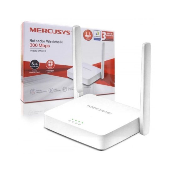 Roteador Wireless Mercusys 300Mbps, 2 Antenas – MW301R