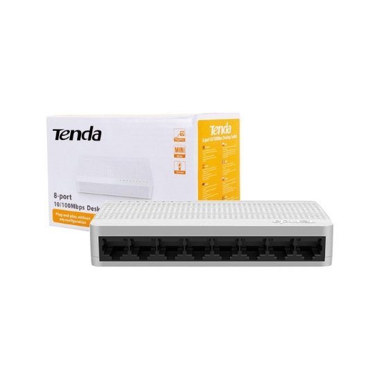 Switch Tenda S108, 8 Portas, Tecnologia Ethernet Green - 10/100/mbps Switch Tenda S108, 8 Portas, Tecnologia Ethernet Green - 10/100/mbps