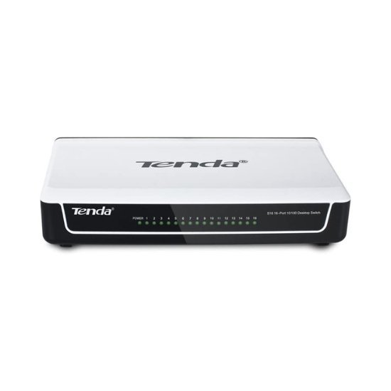 Switch Desktop Tenda S16, 16 Portas, Tecnologia Green Ethernet - 10/100Mbps Switch Desktop Tenda S16, 16 Portas, Tecnologia Green Ethernet - 10/100Mbps