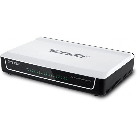 Switch Desktop Tenda S16, 16 Portas, Tecnologia Green Ethernet - 10/100Mbps Switch Desktop Tenda S16, 16 Portas, Tecnologia Green Ethernet - 10/100Mbps