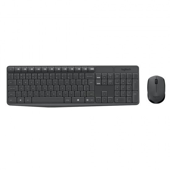 Kit Teclado e Mouse sem fio Logitech MK235, USB, Pilhas Inclusas e Layout ABNT2 Kit Teclado e Mouse sem fio Logitech MK235, USB, Pilhas Inclusas e Layout ABNT2