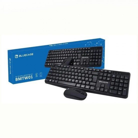 Kit Teclado e Mouse Bluecase, Sem Fio, BMTW01, ABNT2 Kit Teclado e Mouse Bluecase, Sem Fio, BMTW01, ABNT2
